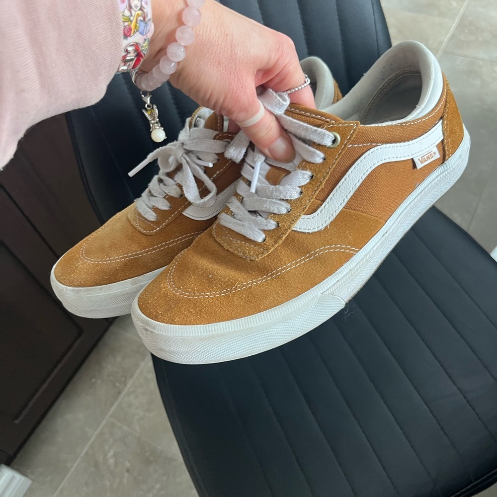 Vans Men's Tan and White Sneakers - Picture 4 of 6